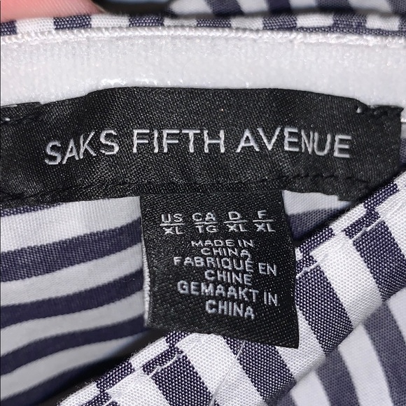 saks off fifth striped one shoulder tie top - Picture 4 of 5